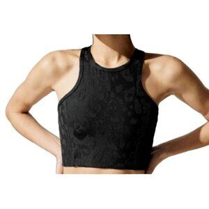 Twenty Montreal Leopard 3D Activewear Crop Sport Racerback Tank sports bra small